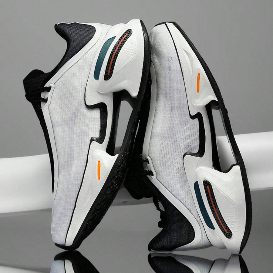 Basketball Shoes For Men/Women, Hollow Outsole Anti-Slip Shock Absorbing, Knitted Mesh Upper Fashionable & Breathable, Suitable For Running, Basketball Training And Matches