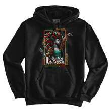 BHM Womens Graphic Fleece Lined Pullover Hoodie Motivational Black Pride I Am Black Fierce Fearless Kind Magical Confident Loving Beautiful Educated Amazing Ladies Casual Fashion Cotton Printed Thermal Lined Drawstring Hooded Sweatshirt Kangaroo Pocket Brisco Brands