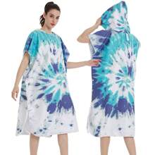 Toalha de Praia Multifuncional de Secagem Rápida e Livre de Areia, Poncho de Surf com Capuz Compacto para Adultos Homens e Mulheres, Roupa de Mergulho com Mangas Ajustáveis para Surf, Natação, Banho, Casamento, Decoração de Casa e Banheiro, Volta às Aulas