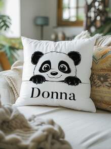 1 vỏ gối in chữ họa tiết gấu trúc và tre tùy chỉnh, thiết kế giống nhau hai mặt, vỏ gối cá nhân hóa cho các cặp đôi cưới, quà tặng sinh nhật, quà tặng bạn thân, quà tặng cho mẹ/bố - Nhiều màu - Xem 7