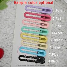 One Custom Hair Clip, DIY Handmade Jewelry, Candy-Colored Sparkly Wavy U-Shaped Clip, Macaron Colors, Clothing Accessories, Custom Hair Accessories. - Candy Color Hairpin - View 14