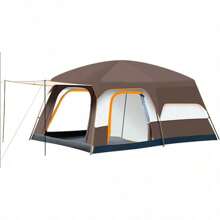 JeeLeeko Casa de Campaña Portátil,Tienda de Campaña para 4-6 Personas,Tienda Familiar de Fácil Instalación,Tienda para Acampar Impermeable con Alfombra de Piso y Toldo de Puerta,Adecuado para Al Aire