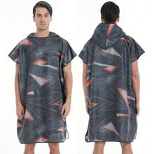 Toalha de Praia Multifuncional de Secagem Rápida e Livre de Areia, Poncho de Surf com Capuz Compacto para Adultos Homens e Mulheres, Roupa de Mergulho com Mangas Ajustáveis para Surf, Natação, Banho, Casamento, Decoração de Casa e Banheiro, Volta às Aulas