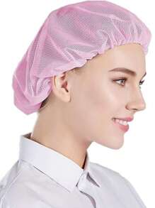 8 件装厨师帽，可调节烹饪厨房厨师帽，可重复使用可洗网状发网，透气男女通用食品服务工作帽，非一次性