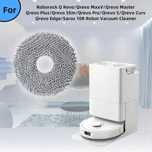 8 Pack Mop Pads For Roborock Q Revo/Qrevo S/Qrevo Pro/Qrevo Plus/Qrevo Master/Qrevo Slim/Qrevo Curv/Qrevo Edge/Qrevo MaxV/Saros 10R Robot Vacuum Cleaner, Spin Cleaning Pads Replacement Accessories Set - Grey - View 5