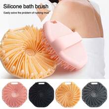 1个硅胶身体磨砂膏，适用于淋浴时去角质，防滑手柄，适合所有肤质 - 彩色 - 查看 1