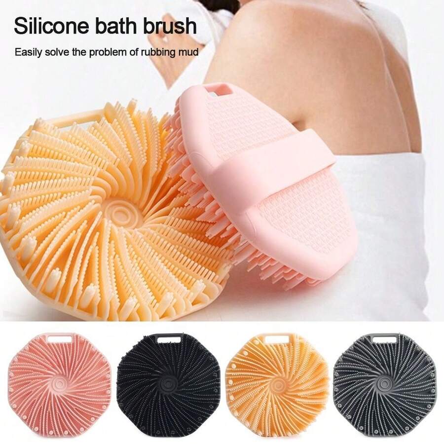 1个硅胶身体磨砂膏，适用于淋浴时去角质，防滑手柄，适合所有肤质 - 彩色 - 查看 1