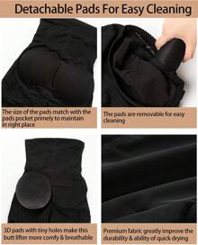 Women Butt Lifter Padded Lace Shapewear High Waist Tummy Control Panties Butt Shaping Hip Enhancer Body Shaper Fake Buttock Underwear Shorts - 黑色 - 查看 8