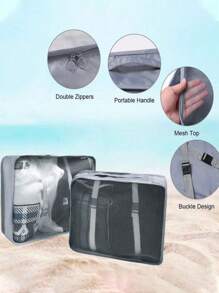 9 件/套旅行打包整理立方体,大容量多功能拉链封口手持旅行包,包括整理立方体、网袋、化妆包、鞋袋、瓶套、抽绳袋、普通包、内衣袋、防水洗漱包,适用于衬衫、内衣、衣服、化妆品、粉饼、粉底、眼影、眼线笔、粉饼、洗漱用品、牙刷和牙膏 - 彩色 - 查看 8