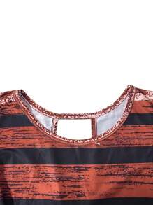 Striped Printed Sleeveless Crossed Back Casual Tank Top For Summer Graphic Tees Women Tops-Casual Round Neck Sleeveless Tank Top,Leisurely Vacation Outfits Woman - Multicolor - View 3