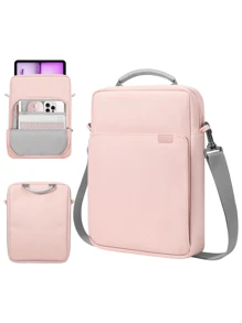 Tablet Sleeve Bag Carrying Case With Storage Pockets Fits New 11-Inch IPad Pro M4/IPad Air M2 2024, IPad Air 5/4 10.9, IPad Pro 11, IPad 10/9/8th 10.9/10.2, Tab S8/S9 11, Pink - 粉色 - 查看 1