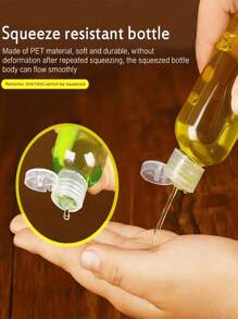 Travel Bottles For Toiletries Clear Squeezable Bottle For Women And Girls Leak Proof Cosmetic Spray Bottle For Moisturizing Travel Sub-Container Refillable Plastic Transparent Flip-Top Bottle Travel Essentials Accessories For Outdoor Hotel Office Back To School - Clear - View 3