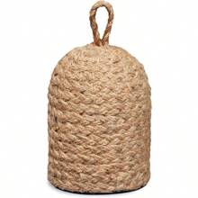 Natural Wicker Door Stopper With Handle Decorative Door Stop Heavy Indoor Doorstop Rustic Farmhouse Blocker Jammer 5.1''D X 7.5''H Jute - 自然1 - 查看 1