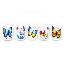 3 Pieces Of Spring And Summer Rose And Butterfly Flower Clusters Nail Stickers Disposable Self-Adhesive Back Adhesive Nail Stickers For Women DIY Art Decoration Accessories