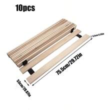 10pcs  74cm/75cm/75.5cm/76cm Slightly Curved Wooden Slats For Replacing Sofa And Bed Boards, DIY Wooden Furniture Accessories - Wood Color - View 10