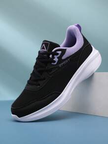 New Women's Fashion Casual Breathable Mesh Splice Low-Top Sneakers, Non-Slip Shock Absorbing Lightweight Running Shoes, Suitable For Outdoor Activities