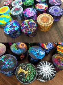 BROS 1pc Creative Rainbow Grinder - Zinc Alloy 4-Layer Multiuse Tool - Compact 1.57/2.48" Design - Household Essential Accessory - Ideal Holiday Gift (Valentine's/Christmas/New Year)