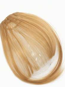 合成夹式刘海前片整齐黑棕色刘海假发片假发片刘海假发片夹式接发片女士日常佩戴