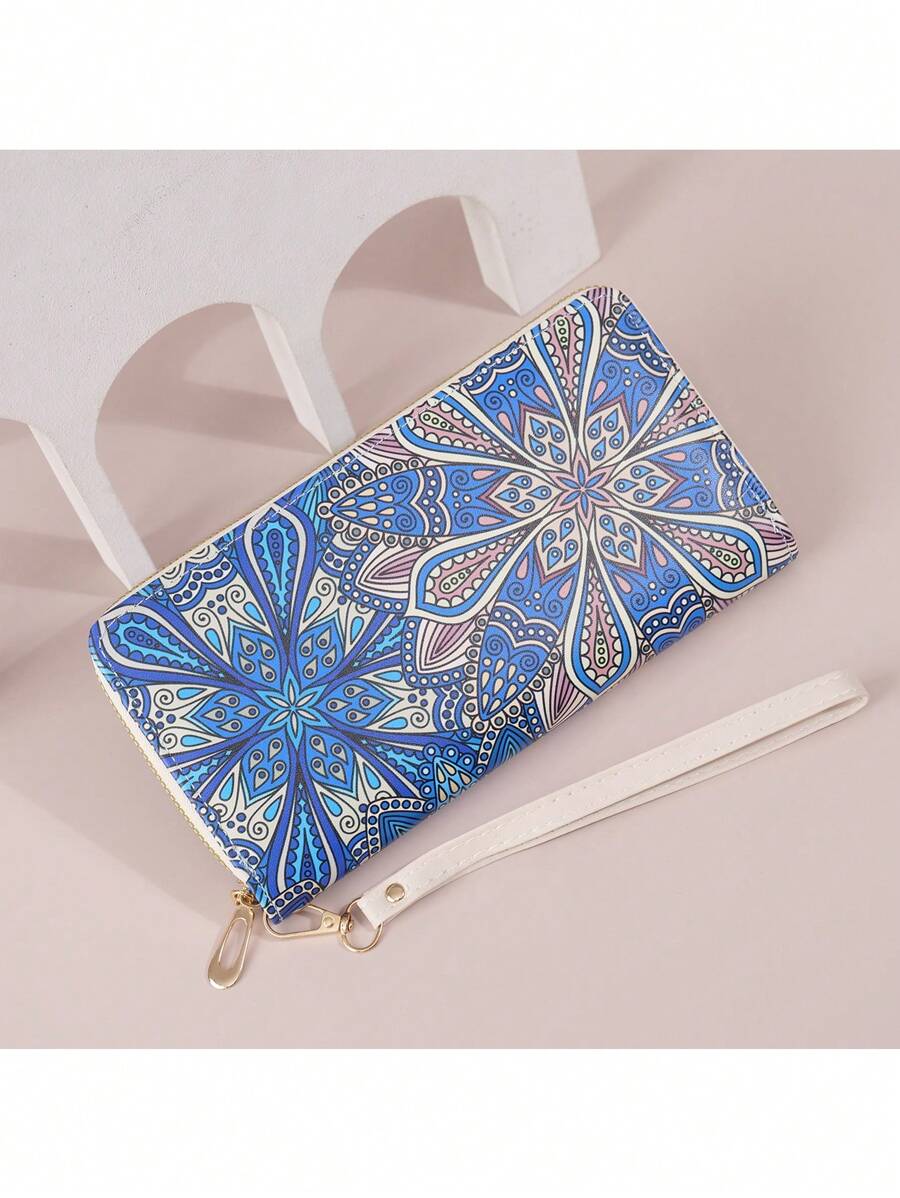2025 Printed Long Wallet/Clutch For Women Large Capacity Multiple Card Slots Zipper Design Wristlet Wallet Mini Wallet Purse Wallet Wristlet Wallet