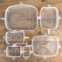 Rectangular Silicone Lids, Sealants, For Storage, Deodorization, Anti-Dust, For Bowls, Refrigerators And As Replacement Lids For Food Containers.