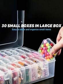 30pcs/Set 5.5cm Small Square PP Transparent Plastic Storage Boxes, Suitable For Storing Jewelry, Cosmetics, Nail Art, DIY Crafts And Other Small Items