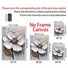 1 Pieza Pintura al óleo de flor blanca grande en 3D, Pintura de flor con textura gruesa en 3D, Arte de pared con textura floral, Arte en lienzo floral, Decoración de arte moderno para sala de estar, Arte botánico floral para decoración del hogar, Regalo, Decoración creativa de pared para el hogar, Dormitorio, Sala de estar, Cocina, Baño, Cafetería