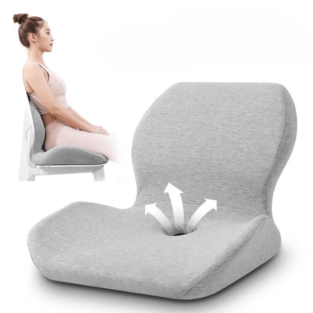 1 件透气背部/腰部支撑垫，适用于办公桌椅、游戏椅、宿舍椅 - 彩色 - 查看 1