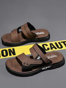 Men's Summer New 2-Way Sandals And Slippers - Khaki - View 1