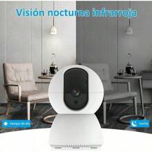 EASYTAO 2PCS TV-628 Cámara de Seguridad Interior, 2K 3MP Cámara Alexa WiFi, iCSee O Tris Home App, Audio Bidireccional, Control Remoto, Detección de Movimiento, Visión Nocturna,Compatible con Alexa - TV-628 (2 uds.) - Ver 6