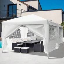 CHAGEE Toldo 3x6 Toldos para Exteriores con Paredes Jardín Carpa Plegable Toldo para Playa Carpa Toldo para Auto,Ideal para Jardines y Exteriores y Boda y Fiesta (3 * 6) - 3*6 - Ver 4