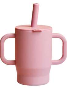 Customized Silicone Learning Drink Cup With Lid, Straw Cup, Baby, Children's Drop Resistant Drinking Cup With Handle - Multicolor - View 13