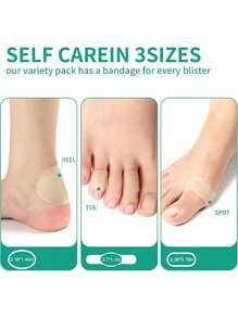 5/15 件装凝胶水泡绷带水泡垫 - 防水水胶体绷带，适用于脚跟、脚趾和脚 - 用于预防和恢复的水泡垫