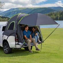 Pickup Truck/SUV Tent, Fits 5.0-10 Ft Truck Tents For Camping, Waterproof PU2000 2-8 Person Sleeping Truck Bed Tent, Sturdy Truck Bed Camper Shell With Expandable Awning, Rainfly, Storage Bag - Truck 5.0-5.2 ft 2-3 Person - 查看 9