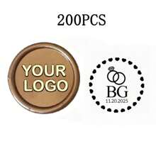 200 Pcs Wax Seals Stickers, Custom Logo Wax Stickers, Handmade Wax Seal Stickers For Wedding Invitation, Self-Adhesive Envelope Wax Stickers-Bronze,Back To School,School Supplies,Multi-Functional,Ornamental,Reusable,Modern,Colorful,Cute,Vintage,Cartoon,Kawaii,Custom,Personalized,Unique,Customized,Workers,Clients,Students,For Business/Work/Office,For School,School Supplies,Back To School,For Office,For School,For Classroom,For Teacher Gifts,For University,For Colleague,For Dorm Rooms,For Teacher,For Boys And Girls,For Teenagers,Junior High School Students,Middle School Students,High School Senior High School Students,College Students,University Students,Freshman,Sophomore,Underclassmen