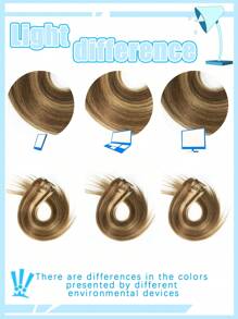 Clip In Remy Hair Extensions Human Hair Invisible Ombre Chocolate Brown To Caramel Blonde Clip In Hair Extensions Thick Natural Hair 8pcs(#4/27) - S4/27 - View 7