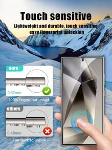 غطاء شاشة خصوصية عالي الدقة 2 قطعة، مقاوم للماء، مضاد للخدش، مضاد للبصمات، سهل التركيب، سطح لامع، متوافق مع هواتف سامسونج جالاكسي S20EF/S21EF/S23EF/S9/S10/S20/S20+/S20 Ultra/S21 Ultra/S21/S21+/S22 Ultra/S22/S22+/S23/S23+/S23Ultra/S24/S24+/S24Ultra/S25/S25+/S25Ultra/S26/S26+/S26 Ultra، مناسب للشاشات المنحنية - الأسود - مشاهدة 3