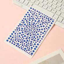 1 张水钻面部纹身贴纸，适用于万圣节派对，面部珠宝节化妆眼部珠宝贴在水钻上，适用于面部、头发、身体、眼睛，包装随机 - 彩色 - 查看 13