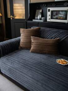 1 件豪华沙发垫套，现代简约时尚防尘防滑沙发座垫，可清洗，适用于卧室、办公室、客厅、L 型沙发、1/2/3/4 座套装 - 深灰色 - 查看 6