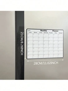 1pc Dry Erase Magnetic Refrigerator Calendar,Marker And Eraser Options Available, Non-Ghosting Dry Erase Calendar For Wall, Kitchen, Or Desk, Premium White Surface, Easy To Clean, Stain Resistant, Includes 1 Colored Dry Erase Markers And Red Eraser, Stay On Track And Organize Your Month With This Convenient Calendar, Useful For Tracking Goals, To-Do Lists, And Appointments. - Multicolor - View 6
