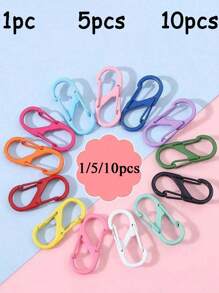 1/5/10pcs Mixed Color Backpack Zipper Lock Set For Men And Women Easy-Pull Buckle Anti-Theft Zipper Clip - Keep The Zipper Closed - Backpack Alloy Buckle With Two Spring Buckles For Luggage Suitcase Handbags Keys Purse DIY Accessories Travel Essentials Multi-Functional S Buckle Metal Buckle Hook For Travel Camping Outdoor Beach Summer Vacation Back To School