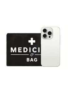 1pc Nurse Themed Cosmetic Bag Printed With Letters "Medican Bag" And Pill Pattern, Drug Storage Bag,Casual Style,Medical Staff Storage Bag, Thermometer Graphic Print, Hand Washable - Ideal For Medicationsuitable For Beaches, And Holidays, Camping, And Road Tripscosmetics Bag,Gifts For Friends And Teachers, Home Essentials, Bathroom Storage Bag,Mother's Day Gifts, Nurses' Day Gifts, Teacher Gifts - White - View 6