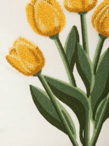 Miater 帆布刺绣花朵枕套 - 彩色 - 查看 9