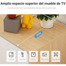 Mueble para TV Blanco, 140CM Mesa para TV, Apta para Televisores de 55 Pulgadas o Menos, Centro de Entretenimiento para TV con Estantes Abiertos y Cajones, Mesa para TV 140 * 30 * 40CM
