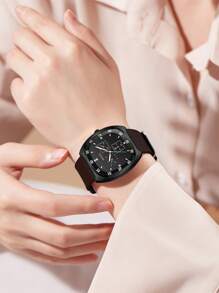 BIDEN BIDEN Ladies' Watch, Stylish Square Design, Suitable For Daily Leisure And Sports