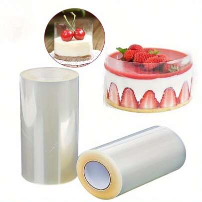 1 rollo de molde de pastel transparente, protege tu pastel con este accesorio de hornear, perfecto para mousses, chocolate y repostería, suministros de cocina esenciales para tiendas de pasteles