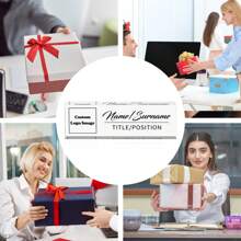 [Placa de empresa personalizada y duradera] Placa de escritorio personalizada de acrílico con logo, letrero de decoración de oficina personalizado para jefe o empresa, bloque de vidrio de acrílico transparente personalizado, regalos de oficina para compañeros de trabajo, jefe, maestro/regalos de aprecio a empleados para escritorio de oficina