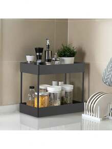 Crockery Cabinet & Kitchen Storage, Storage Racks - Black - View 3