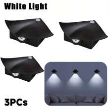 3 peças Luzes de Parede LED Modernas de Arraia com Sensor de Movimento, Adequadas para Quarto, Escada, Sala de Estar, Guarda-roupa, Entrada, Corredor, Iluminação Interna e Externa