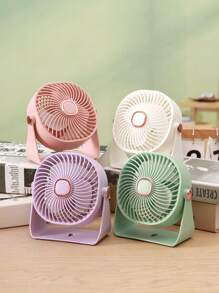 AOYI 1pc 500mAh Rechargeable Wall-Mounted & Desktop 3 Speed Adjustable Minimalist Small Fan With Charging Cable