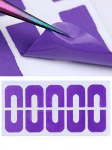 10pcs U-Shaped Nail Polish Protector Stickers, One-Time Nail Polish Anti-Overflow Stickers, Manicure Stickers - Multicolor - View 7